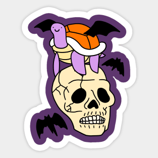 Spooky Skull Turtle Sticker